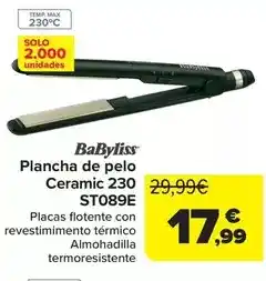 Carrefour Babyliss - plancha de pelo ceramic 230 st089e oferta