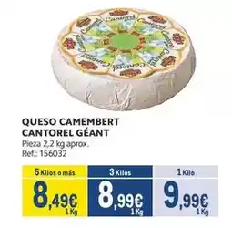 Makro Cantorel - queso camembert oferta