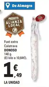 E.Leclerc Donoso - fuet extra calatrava oferta