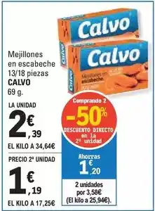E.Leclerc Calvo - mejillones en escabeche oferta