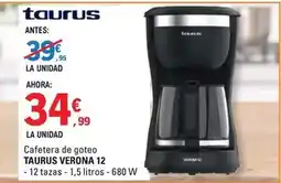 E.Leclerc Taurus - cafetera de goteo verona 12 oferta