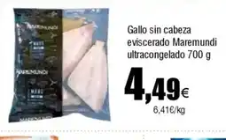 Cash FROIZ Gallo sin cabeza eviscerado Maremundi ultracongelado oferta