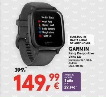 Worten Garmin Reloj Desportivo Venu Sq oferta