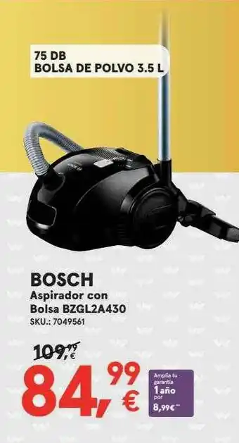 Worten Bosch Aspirador Con Bolsa Bzgl2a430 oferta