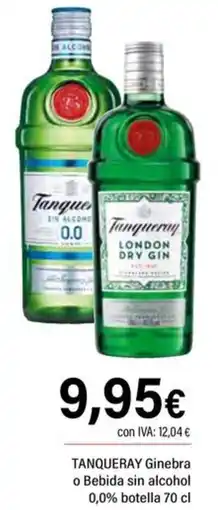 Cash Ifa TANQUERAY Ginebra o Bebida sin alcohol 0,0% oferta
