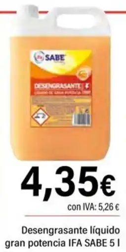 Cash Ifa IFA SABE Desengrasante líquido gran potencia oferta