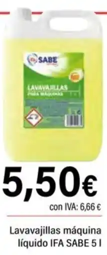 Cash Ifa IFA SABE Lavavajillas máquina líquido oferta