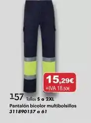 Coinfer Pantalón bicolor multibolsillos oferta