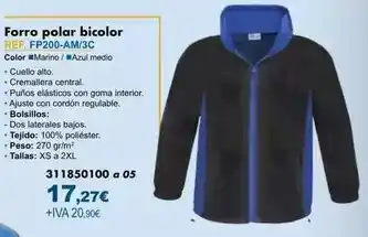 Forro polar bicolor