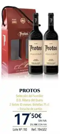 Makro Protos - selección del sumiller d.o. ribera del duero oferta