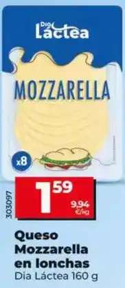 Dia Dia lactea - queso mozzarella en lonchas oferta