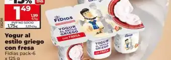 Dia Fidias - yogur al estilo griego con fresa oferta