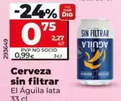 Dia El águila - cerveza sin filtrar oferta