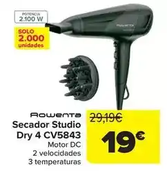 Carrefour Rowenta - secador studio dry 4 cv5843 oferta