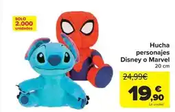 Carrefour Hucha personajes disney o marvel oferta