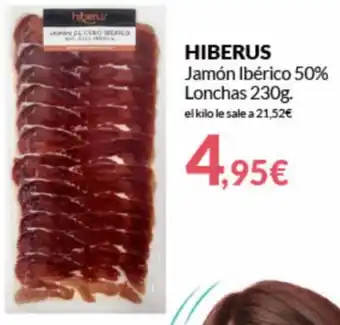 Hiberus Jamón Ibérico 50% Lonchas 230g