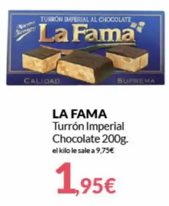 PrimaPrix La Fama Turrón Imperial Chocolate 200g oferta
