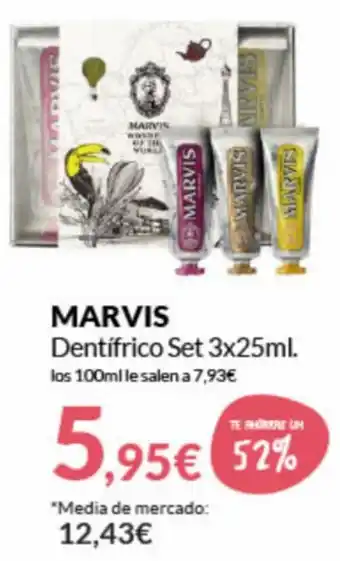 PrimaPrix Marvis Dentifrico Set 3x25ml oferta