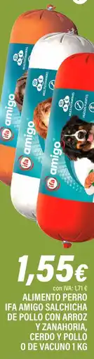 Cash Ifa IFA AMIGO Alimento perro salchicha de pollo con arroz y zanahoria, cerdo y pollo oferta