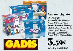 Gadis Danone - actimel liquido oferta