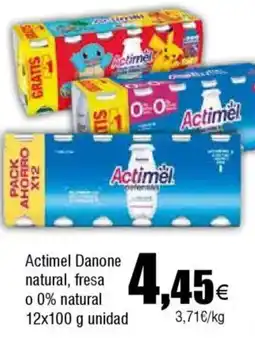 Cash FROIZ ACTIMEL Danone natural, fresa o 0% natural oferta