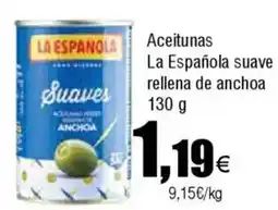 Cash FROIZ LA ESPANOLA Aceitunas suave rellena de anchoa oferta