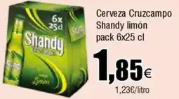 Cash FROIZ Cerveza Cruzcampo Shandy limón oferta