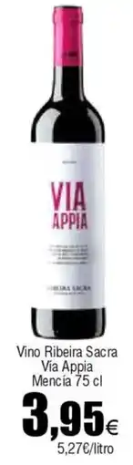 Cash FROIZ VIA APPIA Vino Ribeira Sacra Mencía oferta