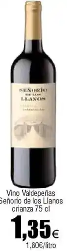 Cash FROIZ Vino Valdepeñas Señorío de los Llanos crianza oferta