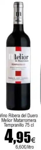 Cash FROIZ MELIOR Vino Ribera del Duero Matarromera Tempranillo oferta