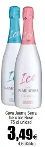 Cash FROIZ Cava Jaume Serra Ice o Ice Rosé oferta