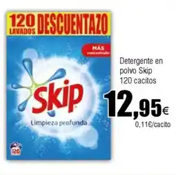 Cash FROIZ SKIP Detergente en polvo 120 cacitos oferta