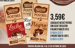 Claudio Chocolate nestlé postres con leche sin gluten o blanco tableta oferta
