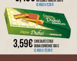 Claudio Chocolate estilo dubai eurochoc oferta