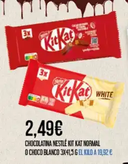 Claudio Chocolatina nestlé kit kat normal o choco blanco oferta