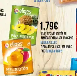 Claudio IFA ELIGES Melocotón en almíbar extra lata o piña en su jugo lata oferta