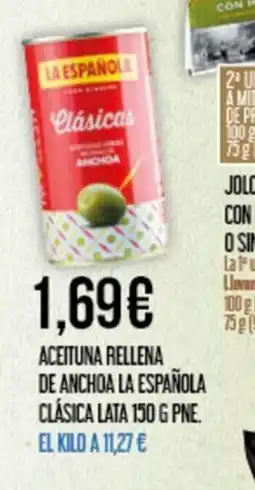 Claudio Aceituna rellena de anchoa la española clásica lata oferta