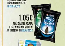 Claudio IFA ELIGES Pipas gigantes aguasal o cáscara gigantes con sal oferta