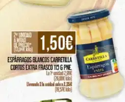 Claudio Espárragos blancos carretilla cortos extra frasco oferta