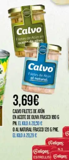 Claudio CALVO Filetes de atún en aceite de oliva frasco oferta