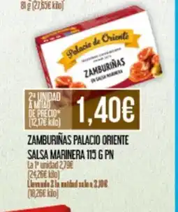 Claudio Zamburiñas palacio oriente salsa marinera oferta