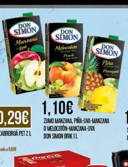 Claudio DON SIMON Zumo manzana, piña-uva-manzana o melocotón-manzana-uva oferta