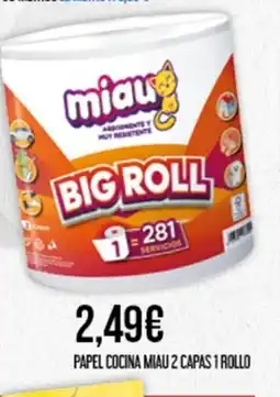 Claudio Papel cocina miau 2 capas 1 rollo oferta