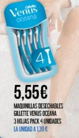 Claudio Maquinillas desechables gillette venus oceana 3 hojas pack 4 unidades oferta