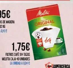 Claudio Filtros café 1x4 tazas melitta caja 40 unidades oferta
