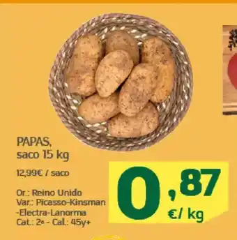 HiperDino Papas, saco oferta