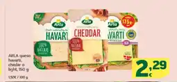 HiperDino ARLA queso havarti, chedar o light oferta