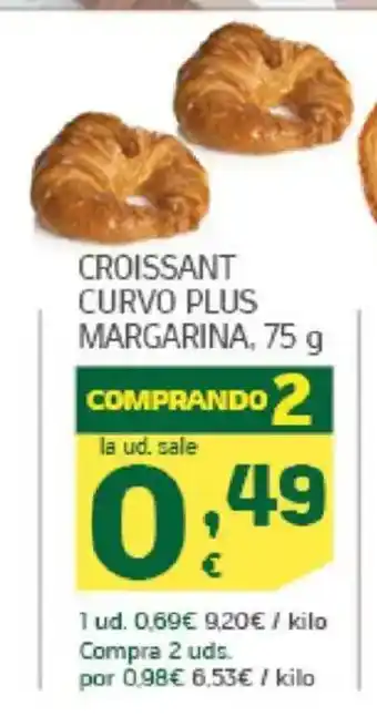HiperDino Croissant curvo plus margarina oferta