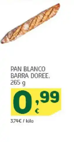 HiperDino Pan blanco barra doree oferta