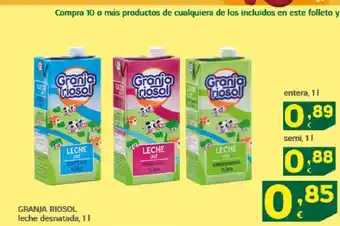 HiperDino GRANJA RIOSOL leche desnatada oferta